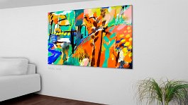Evolution of final paintings_7 Art print on 380g polycotton canvas