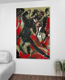 Tago mit Schuss Art print on 380g polycotton canvas