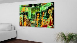 Door open_Door close_04 Art print on 380g polycotton canvas