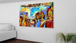 Door open_Door close_06 Art print on 380g polycotton canvas