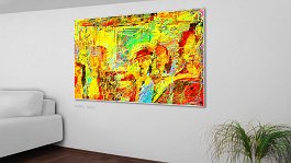 Door open_Door close_07 Art print on 380g polycotton canvas