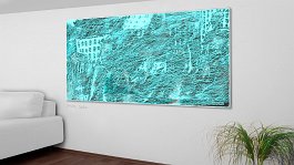 Random Skribble Art print on 380g polycotton canvas