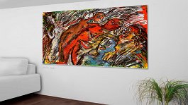 Next train in 3 minutes 14 Art print on 380g polycotton canvas