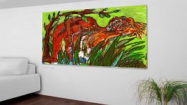 Next train in 3 minutes 15 Art print on 380g polycotton canvas