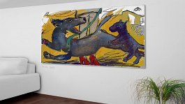 Deposits of the past 3 Art print on 380g polycotton canvas