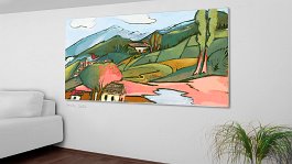 Deposits of the past 6 Art print on 380g polycotton canvas
