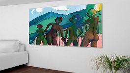 Deposits of the past 7 Art print on 380g polycotton canvas