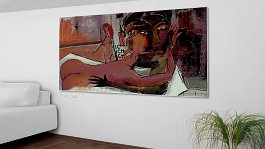 ICH-ICH-ICH 1 Art print on 380g polycotton canvas