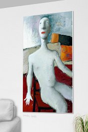 Male head Art print on 380g polycotton canvas