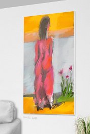 Red pillar 11 Art print on 380g polycotton canvas