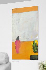 Red pillar 12 Art print on 380g polycotton canvas