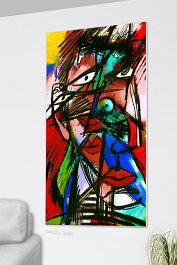 CAPTCHA_B3 5 Art print on 380g polycotton canvas