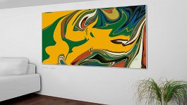 flow 6 Art print on 380g polycotton canvas
