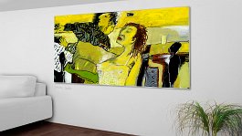 The marriage contract with lawyer and notary Art print on 380g polycotton canvas