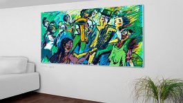 Part no. 11 Art print on 380g polycotton canvas