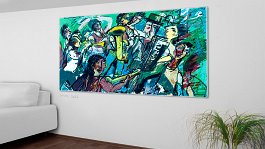 Part no. 12 Art print on 380g polycotton canvas