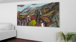 Part no. 2 Art print on 380g polycotton canvas