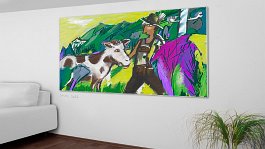 Part no. 7 Art print on 380g polycotton canvas