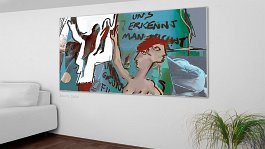 uns_erkennt_man_nicht_print Art print on 380g polycotton canvas