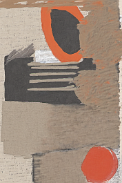3975522436-DPM++ 2M-7-collage painted, red-orange brushstroke, tan-olive horizontal line, black pencil circle_ _lora_FDandlSty2_1__