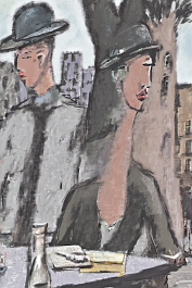 00260-[number]-2457133752-DPM++ 2M-7-black hair, buildings, english text, fdandl, hat, male focus, short hair, table, tree_ _lora_FDandlSty2_1_