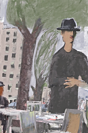00275-[number]-2523048543-DPM++ 2M-7-black hair, buildings, english text, fdandl, hat, male focus, short hair, table, tree_ _lora_FDandlSty2_1_
