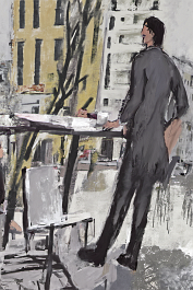 00296-[number]-927242719-DPM++ 2M-7-black hair, buildings, male focus, short hair, table, tree_ _lora_FDandlSty2_1_