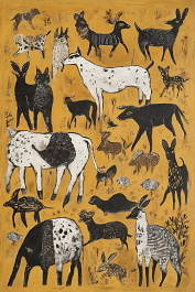 00063-[number]-1349544588-DPM++ 2M-6.5-naive painting, animals, ochre-black__lora_FDandlSty6_1_