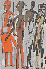 3362200357-DPM++ 2M-7-pop art painted, red-orange brushstroke, tan-olive horizontal line, black pencil circle, lightyellow-white, rectangular objects,