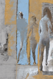 3717060609-DPM++ 2M-9-street scene, model, ochre-lightblue-white, mirror, spotlight__lora_FDandlSty2_1_