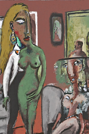 436223860-DPM++ 2M-8-hotel, reception hall, sofa, VIP's, tie,[[ jewelry]], inhouse, lady, wide view, darkred-green-ochre, person face foreground, nai