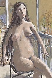 3856904167-DPM++ 2M-6-nude portrait, white skin,doubleface, sitting on a chair, balcony, table, window, brush,tan, one note, signs, sunlight, scribble-3