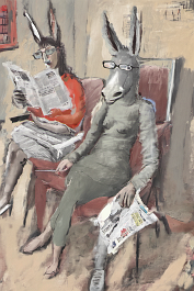 00128-[number]-3911384796-DPM++ 2M-6.5-girl with donkey-head and reading newspaper , sdeck-chair, vase, glasses_ _lora_FDandlSty6_1_