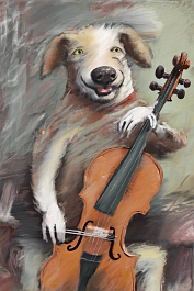 00378-[number]-3597593175-DPM++ 2M-8-a dog is playing violine, fantasitic_ _lora_FDandlSty6_1_