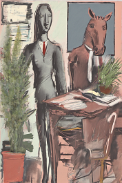 00385-[number]-4268366068-a standing girl with horse-head, tie, desk, chair, plants, book_ _lora_FDandlSty6_1__