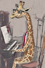00444-[number]-1442285816-DPM++ 2M-6.5-a giraffe plays piano, glasses, tie, oper, music stand_ _lora_FDandlSty6_1_