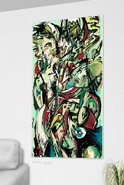 Schau ma moi ! (Waiting for a miracle) Art print on 380g polycotton canvas