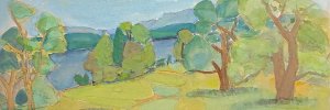 1979 Tempera on cardboard at VHS-course Glich